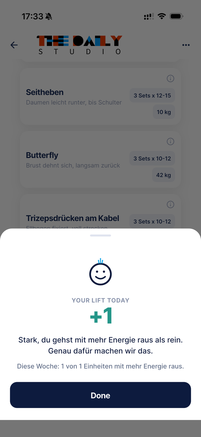 Der Lift-Score — dein gutes Gefühl nach dem Training, sichtbar gemacht